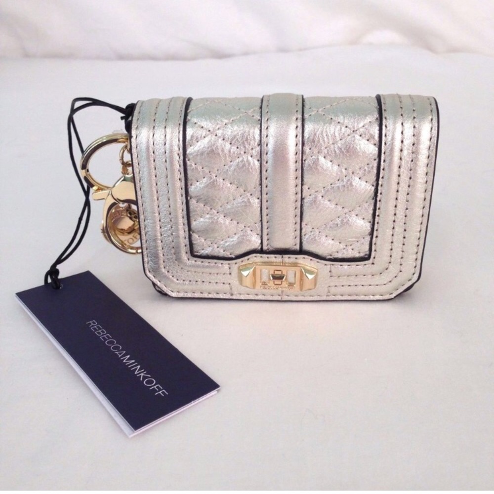 Silver key chain wallet